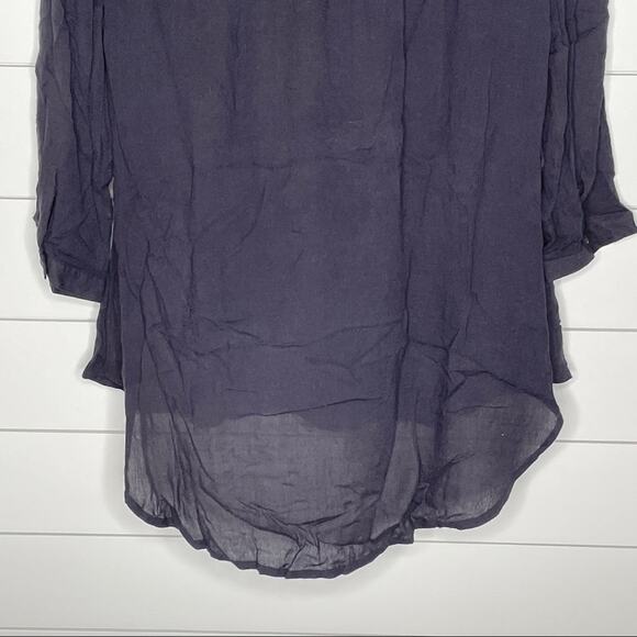 HD In Paris Ari Embellished Embroidered Boho Peasant Tunic Top Black Size 4 - Picture 10 of 11